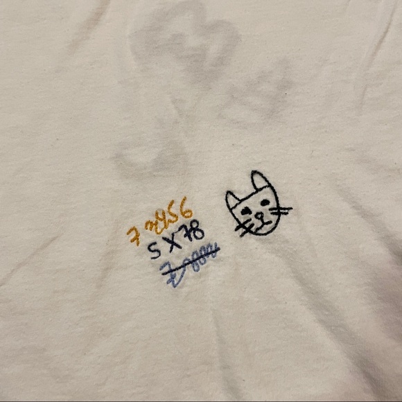 Zara Trafaluc White Embroidery Tee Size M - Picture 9 of 12